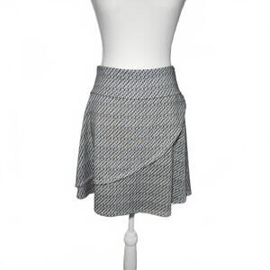 Soybu Women's Wrap Skirt Size Large Black White Activewear